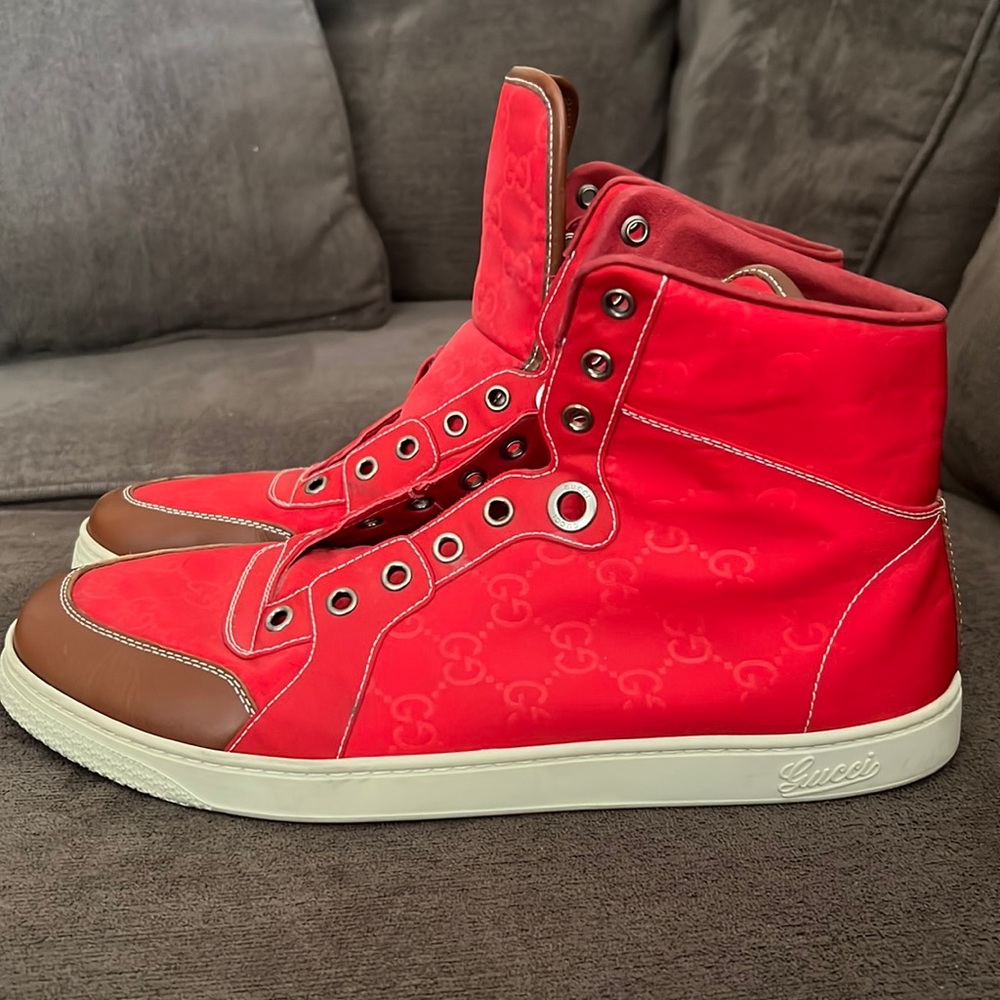 Red Gucci Sneakers (Hightop)